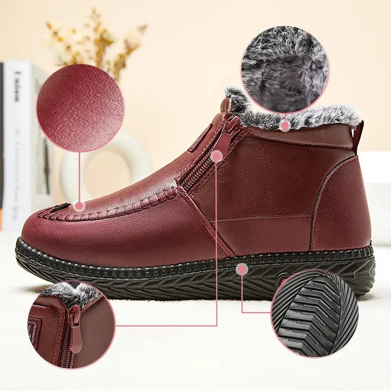 Dyavor Orthopedic Women Boots Arch Support Warm Waterproof Ankle Boots