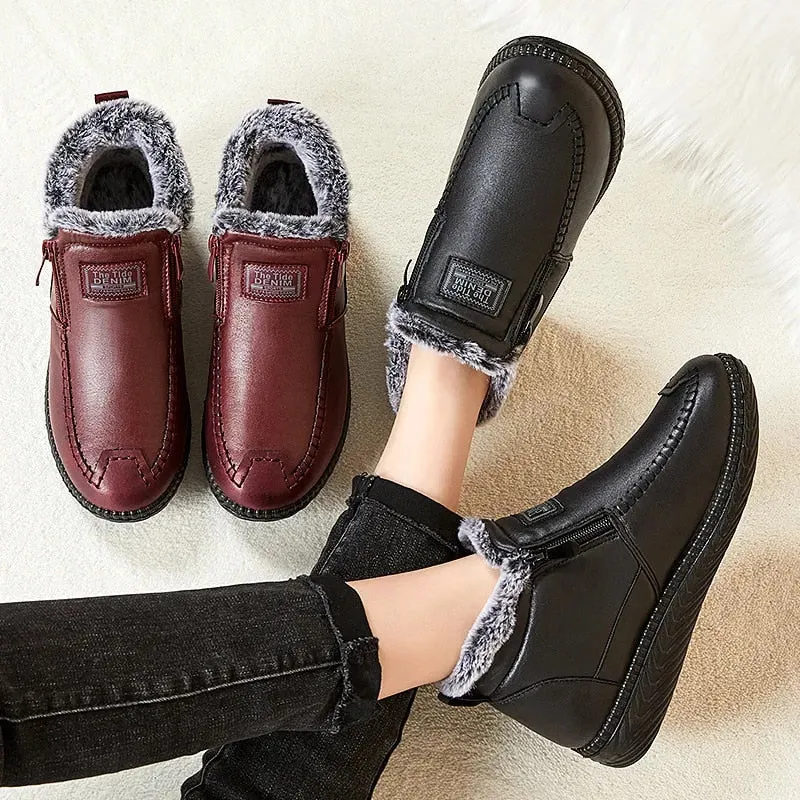Dyavor Orthopedic Women Boots Arch Support Warm Waterproof Ankle Boots