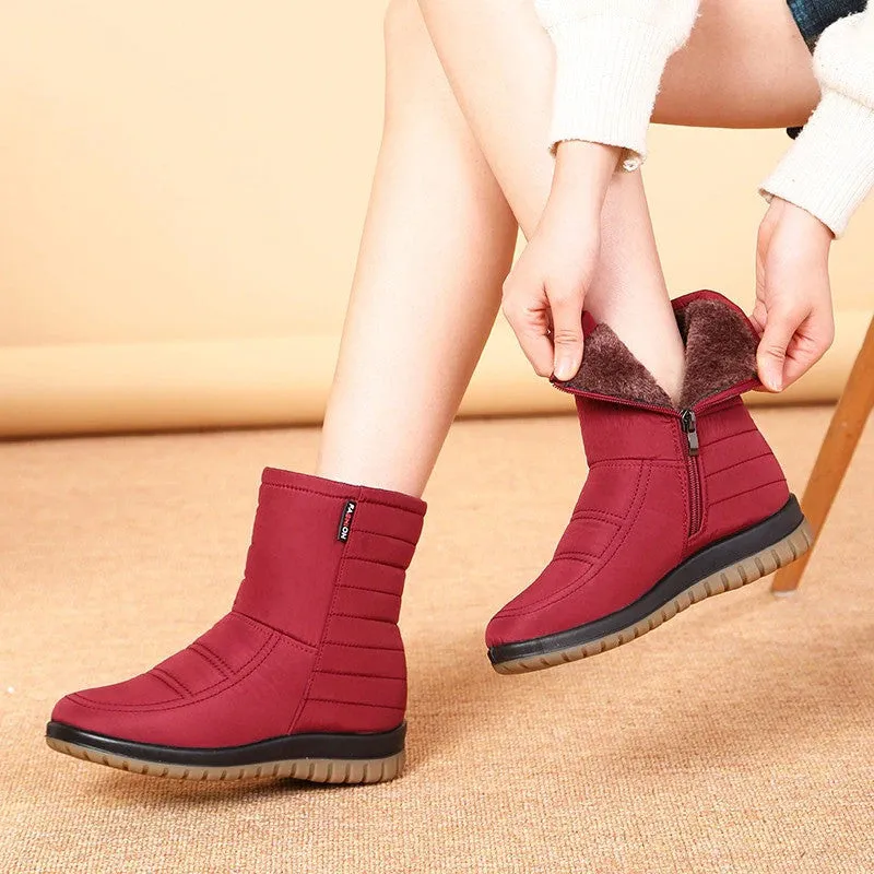 Dyavor Women Orthopedic Boots Waterproof Fur Ankle Shoes