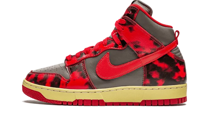 Nike Dunk High 1985 Red Acid Wash Adaptive Landing Pad System All-day Traction