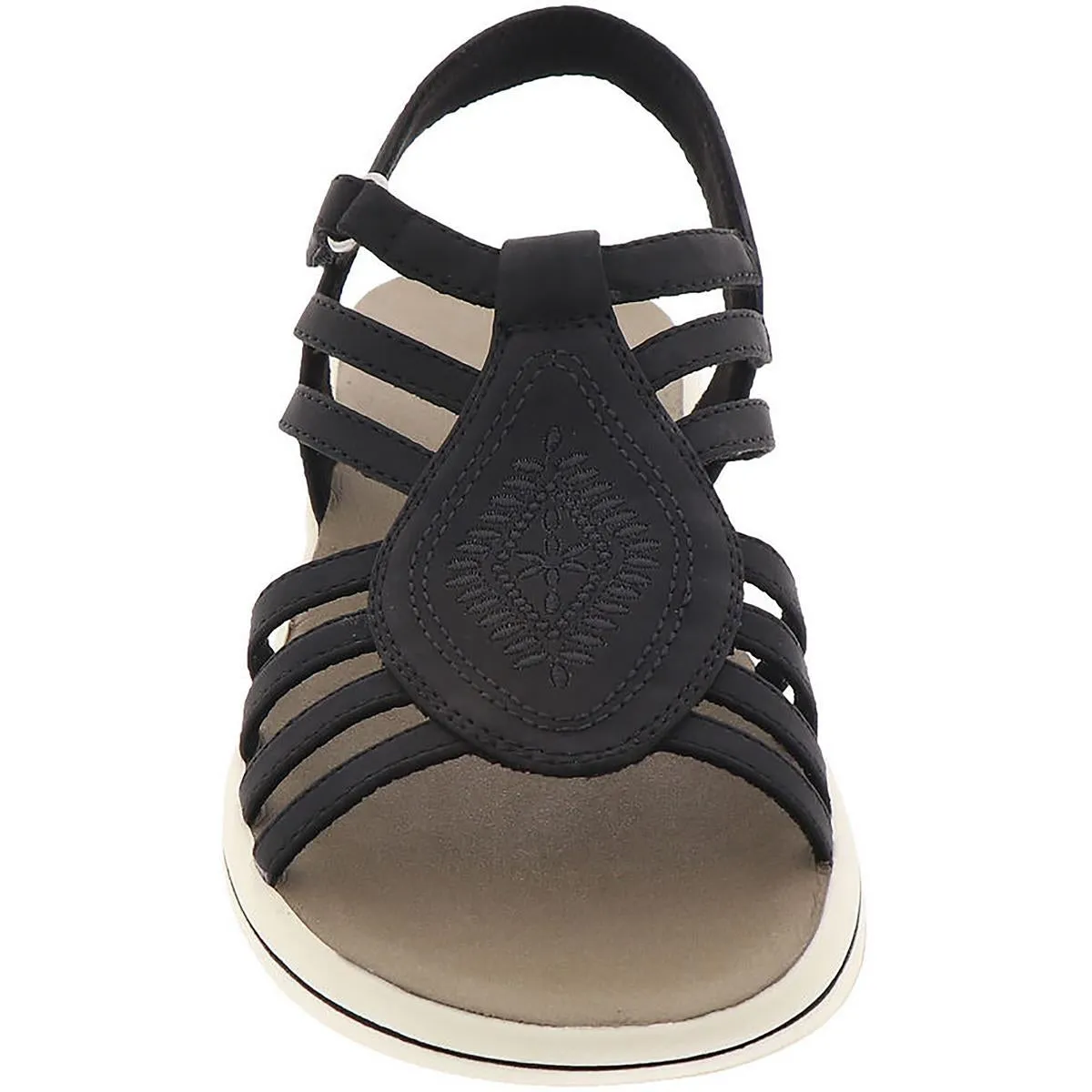 Easy Street Womens Gemi  Faux Leather Open Toe Gladiator Sandals
