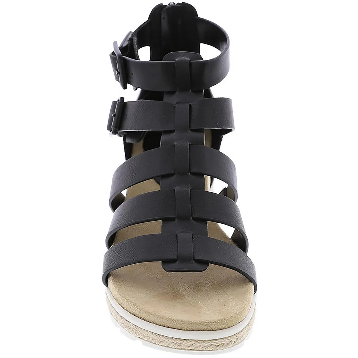 Easy Street Womens Simone Faux Leather Gladiator Sandals