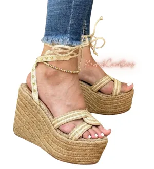 Eli Tie Up Knotted Strappy Sandals