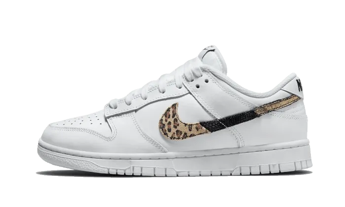 Quick Wear Flexible Steps Nike Dunk Low Animal Print White