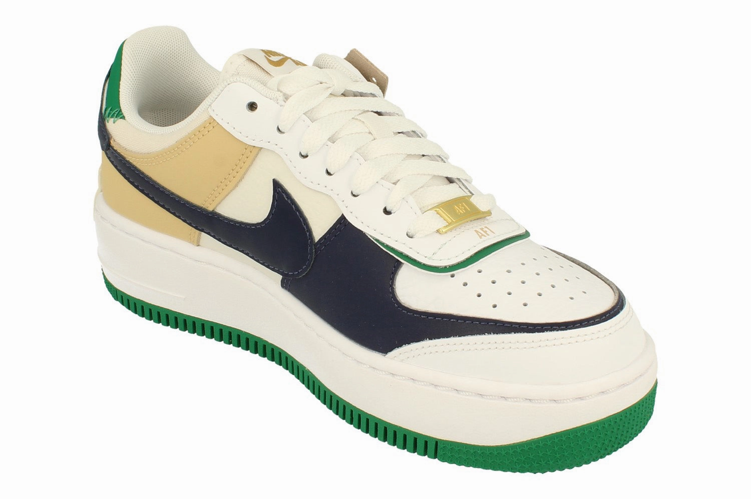 lace - up plastic - finish - design shoes Nike Womens Air Force 1 Shadow Trainers DZ1847 102