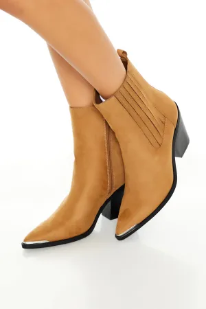 Faux Leather Pointed Overlay Stiletto Booties