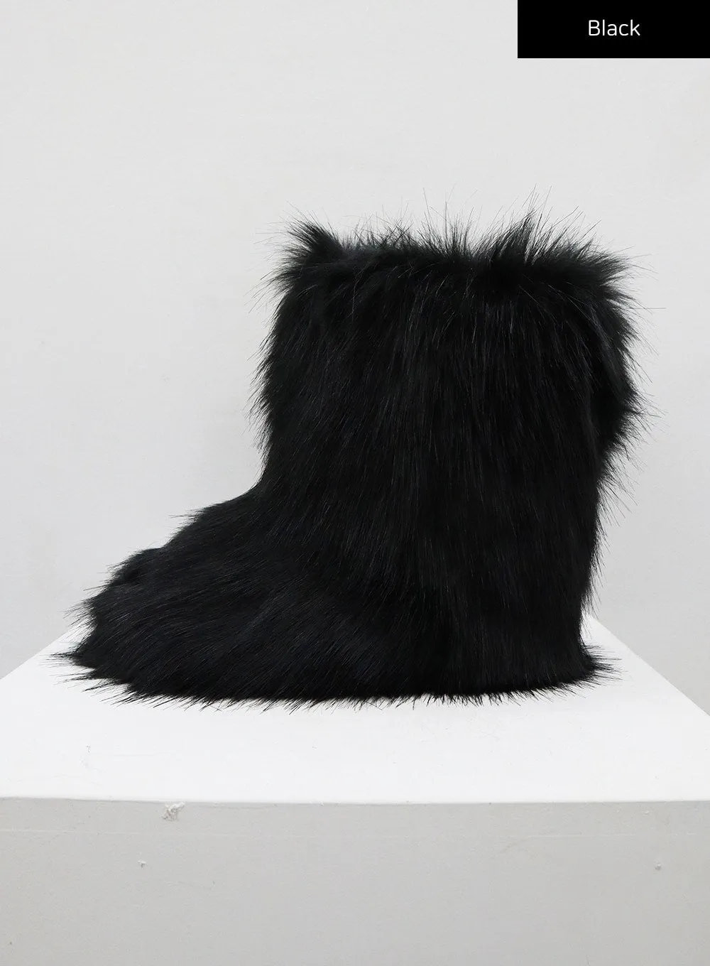 Faux Racoon Fur Mid-Calf Boots CO13