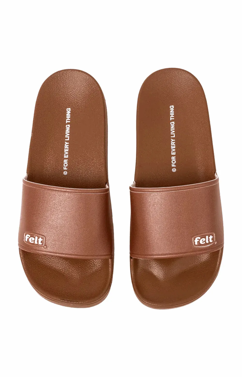 Felt Durable Clay Brown Work Wear Slides With Logo 100% Pvc