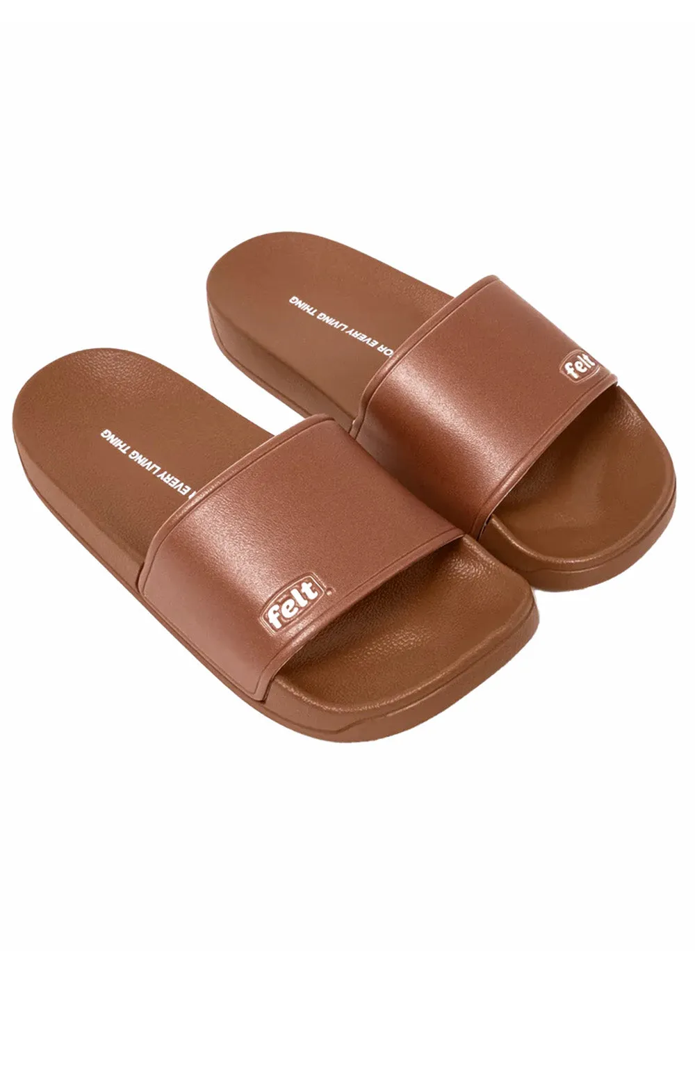 Felt Durable Clay Brown Work Wear Slides With Logo 100% Pvc