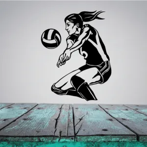Female Volleyball Player Decal