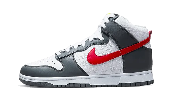 long - term use shoe durability Dunk High Embossed Basketball Grey Red