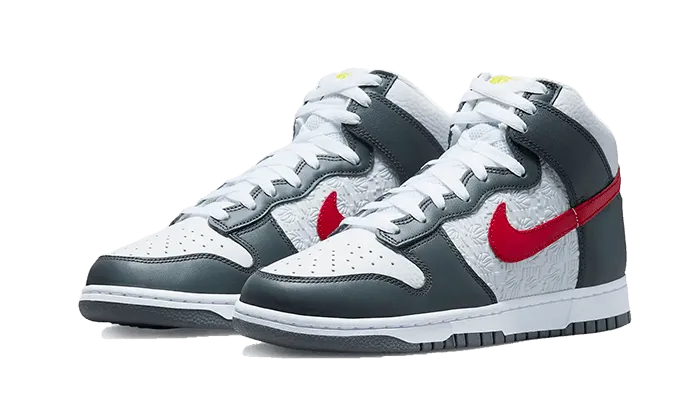 fitness event running gear night run running option Dunk High Embossed Basketball Grey Red