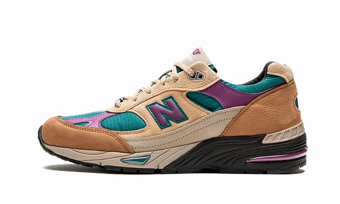 Low Top New Balance 991 Made In UK Palace Brown Teal