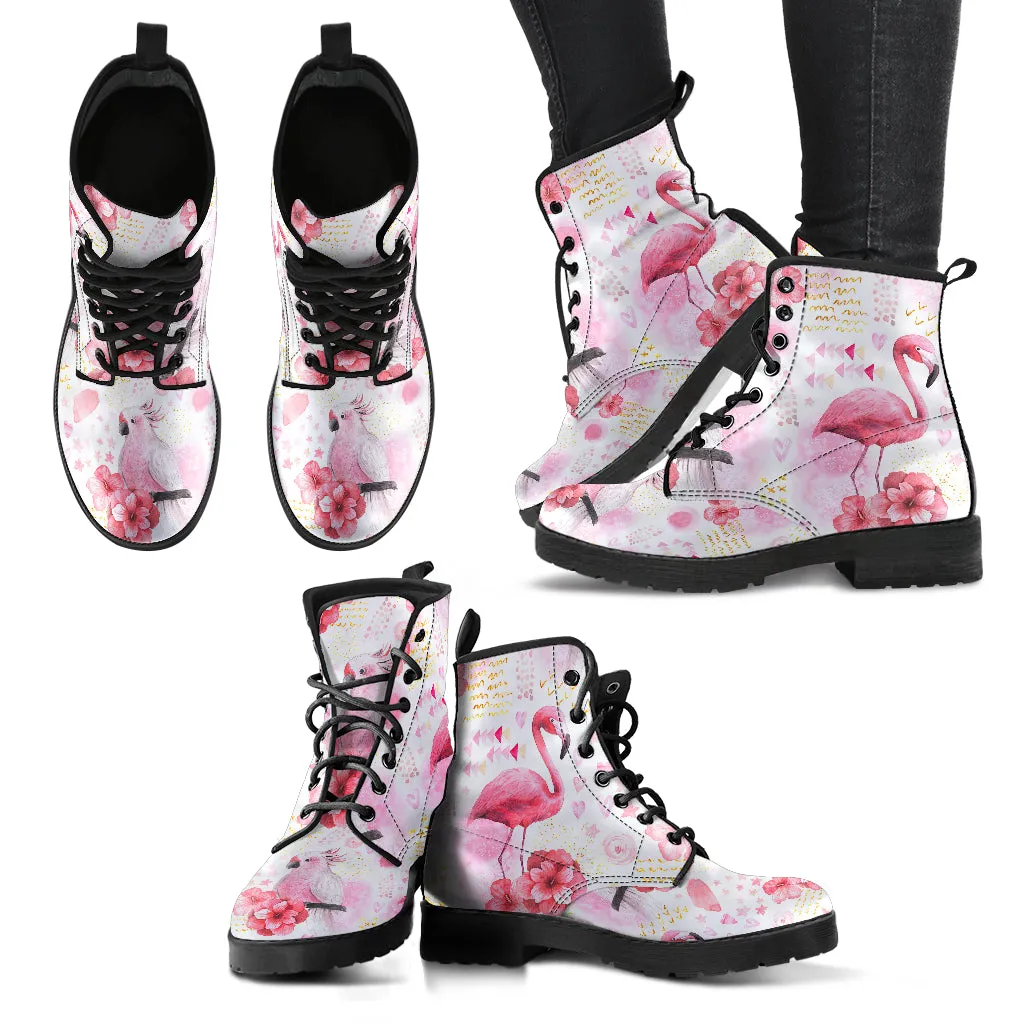 Flamingo Parrot Women's Vegan Leather Boots