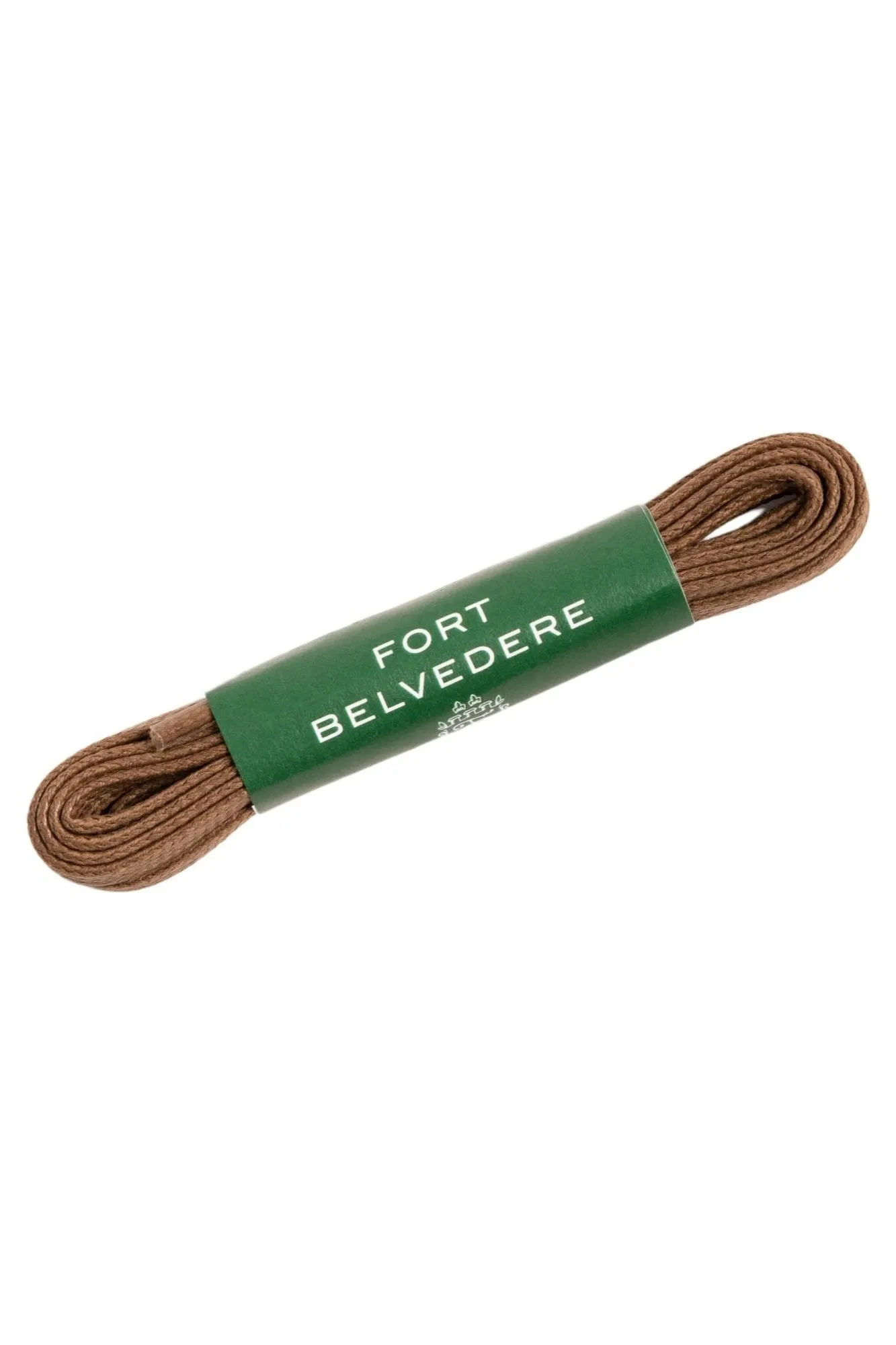 Flat Coffee Brown Waxed Cotton Shoelaces