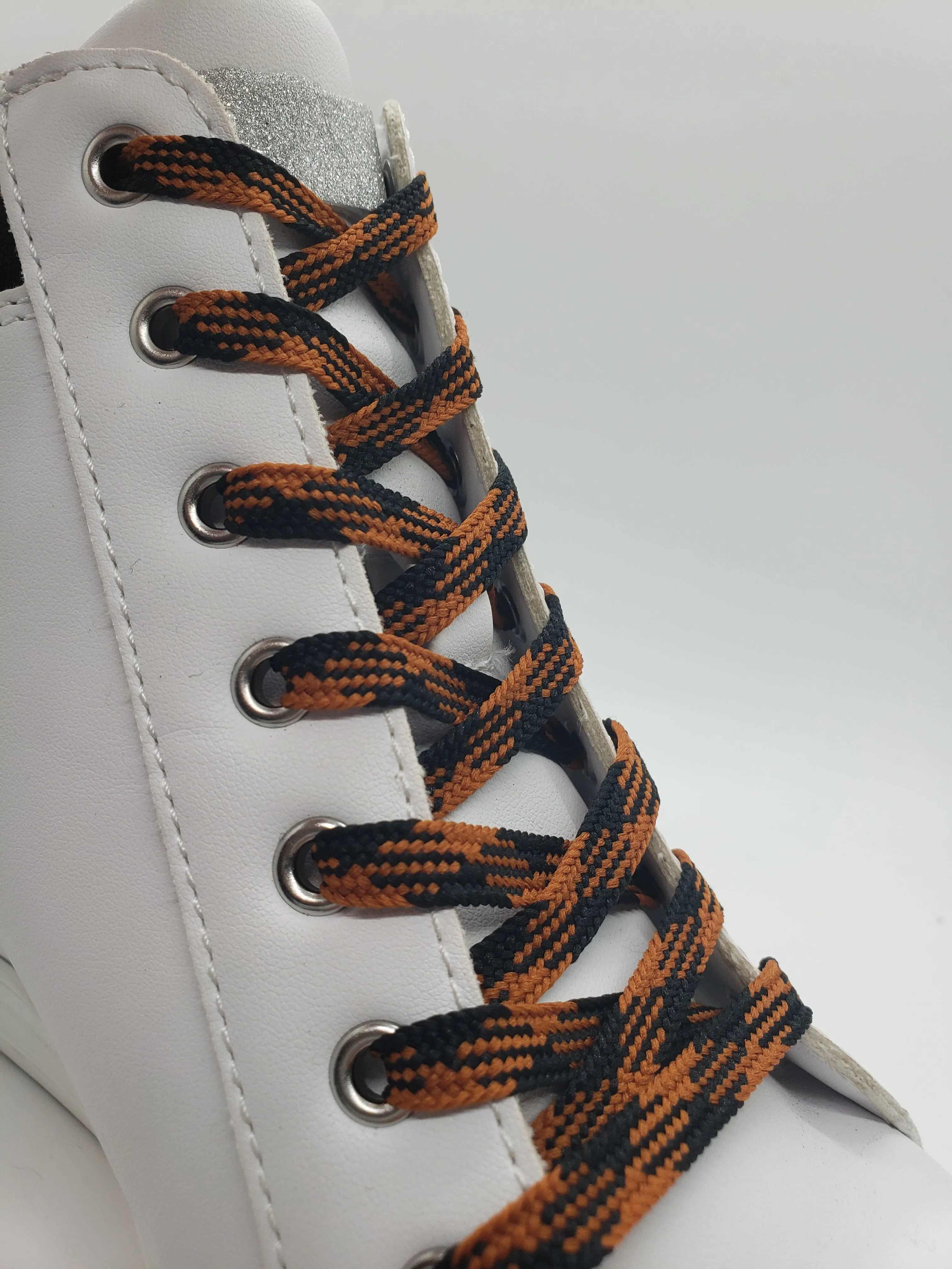 Flat Dress Shoelaces - Black and Copper