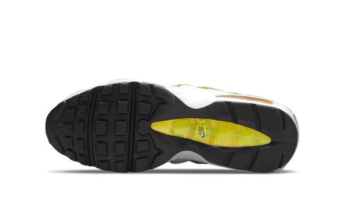 Nike Air Max 95 Essential White Green Apple Tour Yellow Sneaker Performance Seamless Upper Fabric