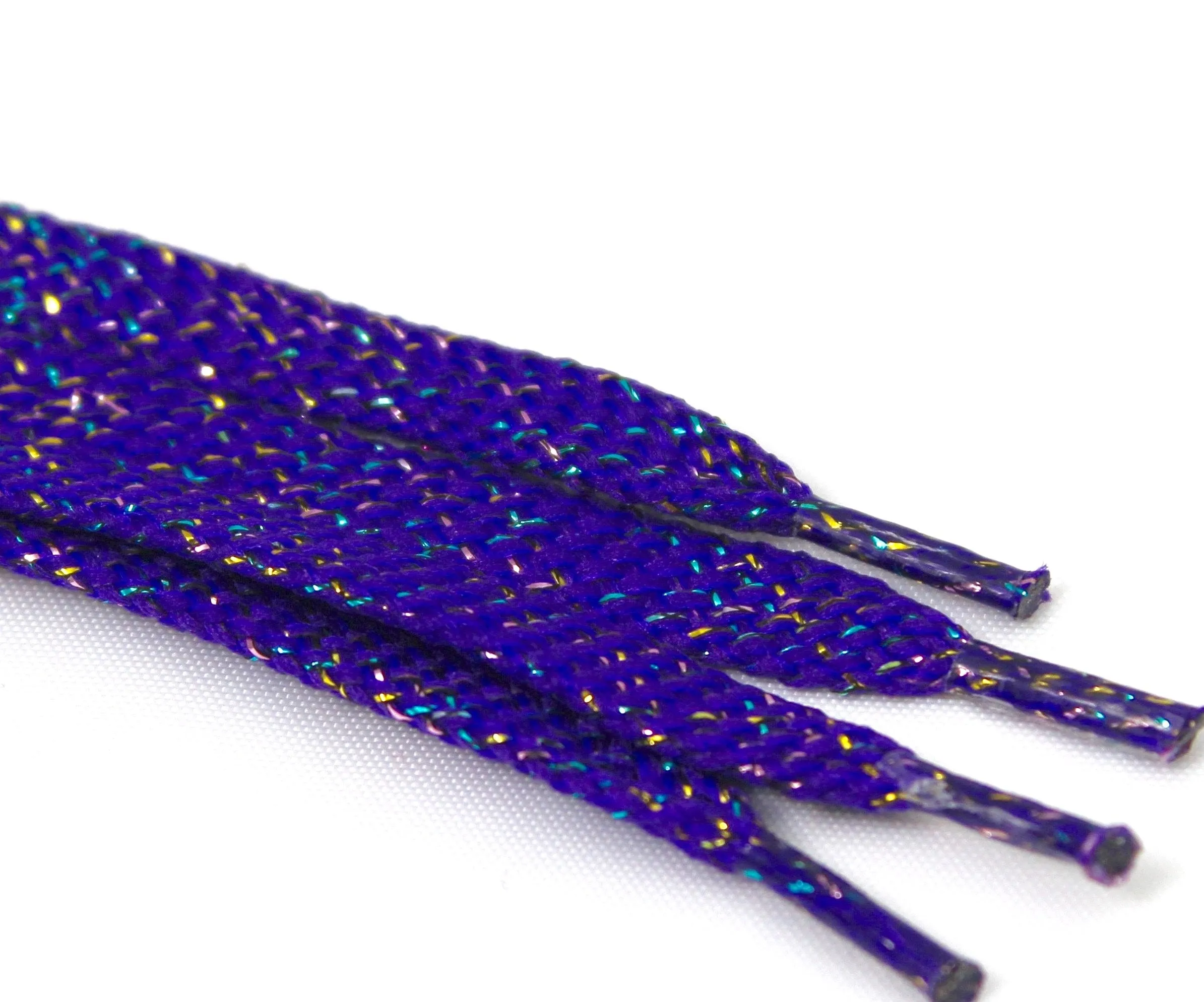 Flat Sparkle Shoelaces - Purple