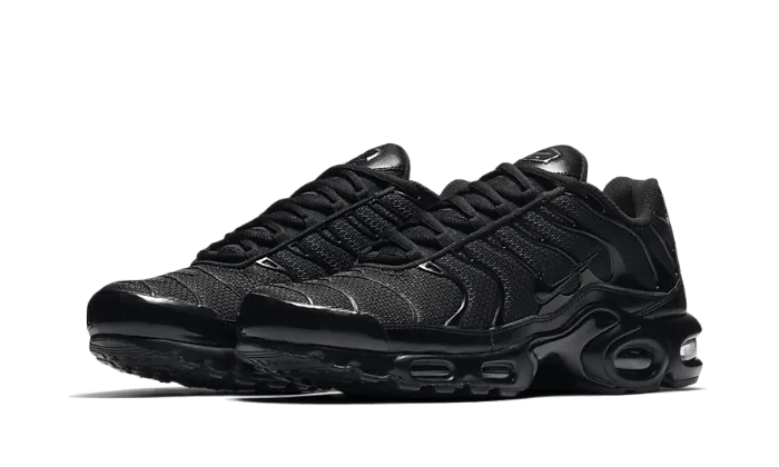 Nike Air Max Plus Triple Black Velcro straps Light Flex