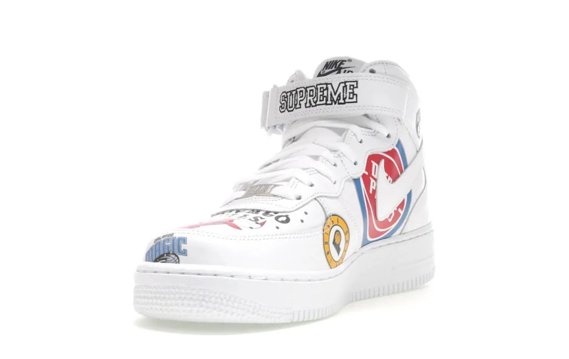 Back friendly Running Friendly Nike Air Force 1 Mid Supreme NBA White