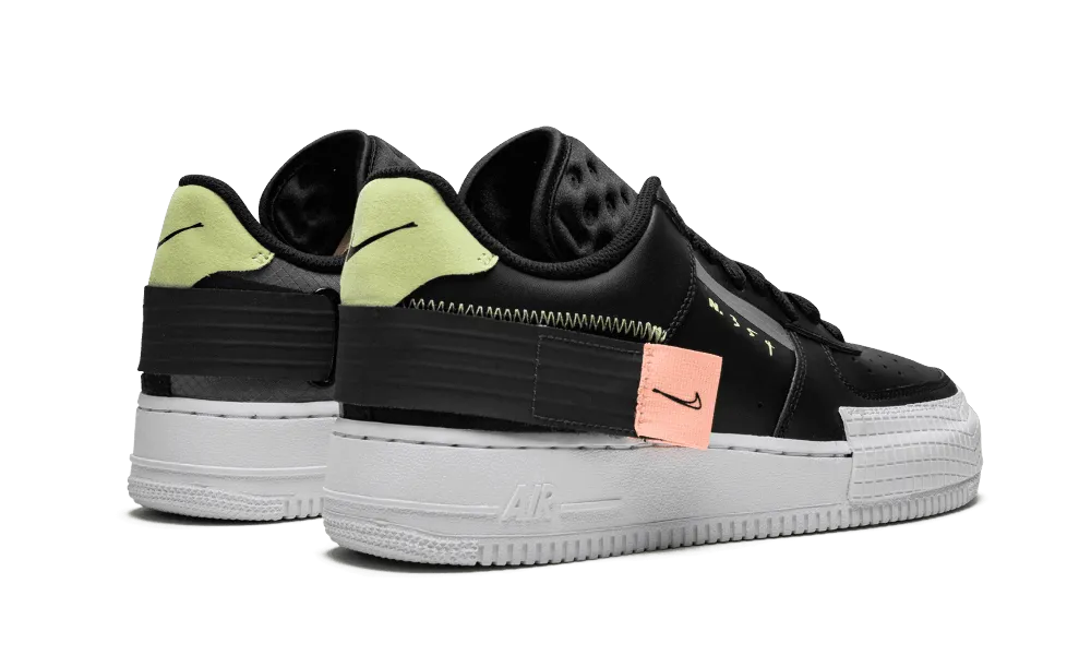 leather - finish - design shoes Air Force 1 Low Drop Type Black