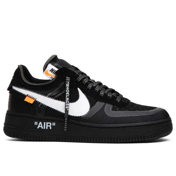 Nike Air Force 1 Low Off-White Black White track running shoes Mid Top Style