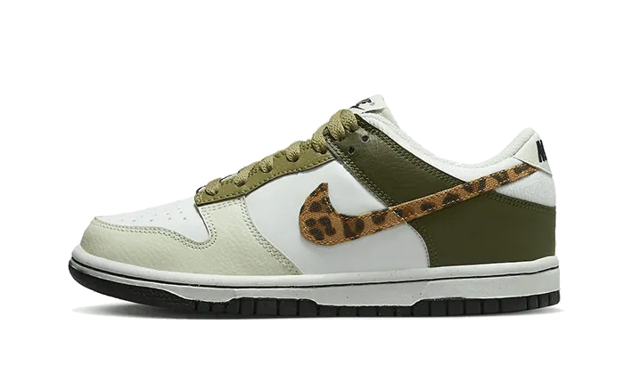Dunk Low Olive Leopard recycled material shoes