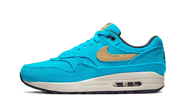 Retro Style solid - color shoes Air Max 1 Corduroy Baltic Blue