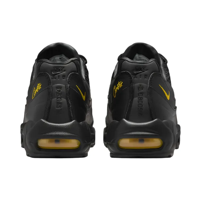 Quick drying material diabetic running shoes Nike Air Max 95 Corteiz Honey Black