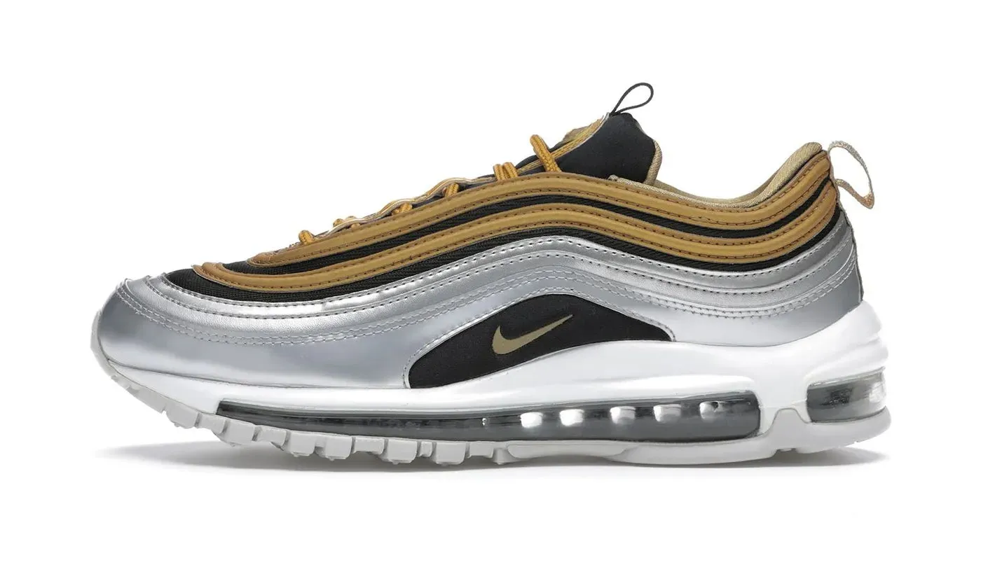 Ventilation Perforation Systems Good Traction Nike Air Max 97 Metallic Gold Black