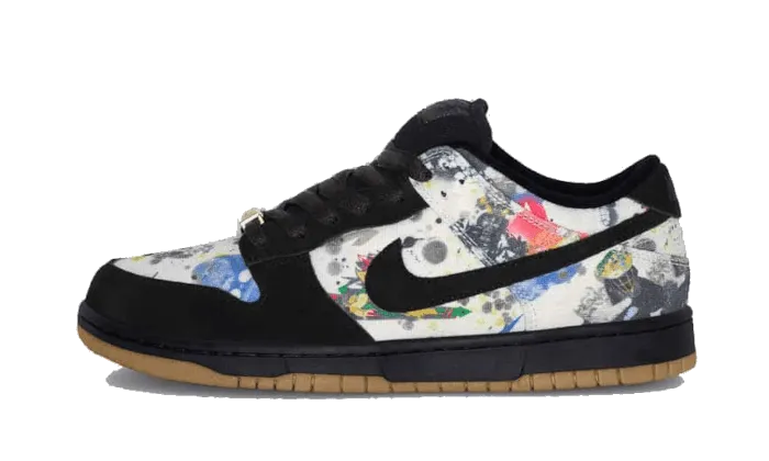 SB Dunk Low Supreme Rammellzee splash - resistant shoes