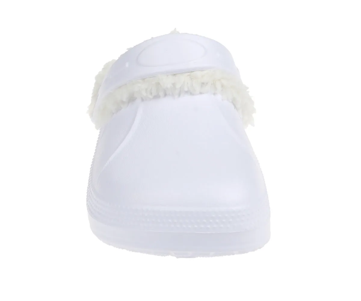 FOAMWALK Girl's Cutie Lightweight Classic Solid Sherpa-Lined Furry Clog - Warm Fleece & Stylish Clogs for Girls