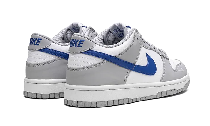 Perforated Airflow Zones Nike Dunk Low Mini Swoosh Wolf Grey Game Royal