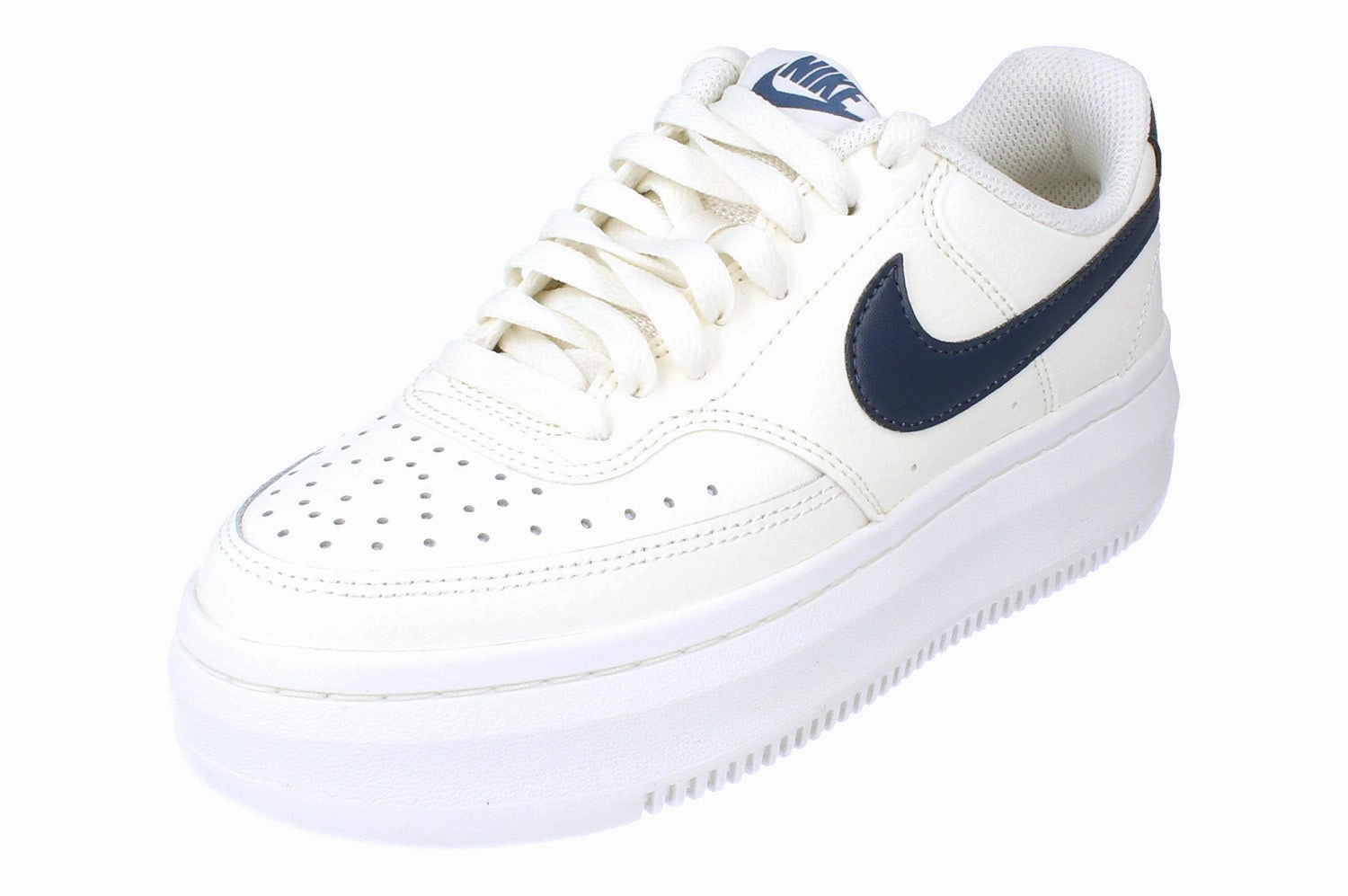 bow - trimmed - design shoes Toe box space Nike Court Vision Alta LTR Womens Trainers DM0113 102