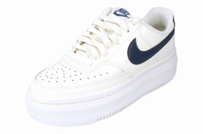 bow - trimmed - design shoes Toe box space Nike Court Vision Alta LTR Womens Trainers DM0113 102