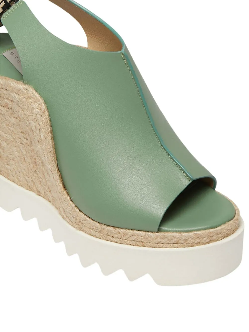Gaia Alter Mat Peeptoe Wedge Espadrilles (Sage)