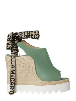 Gaia Alter Mat Peeptoe Wedge Espadrilles (Sage)