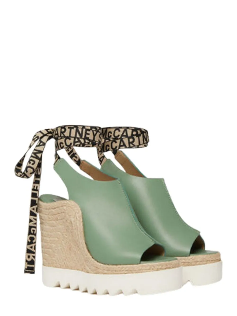 Gaia Alter Mat Peeptoe Wedge Espadrilles (Sage)