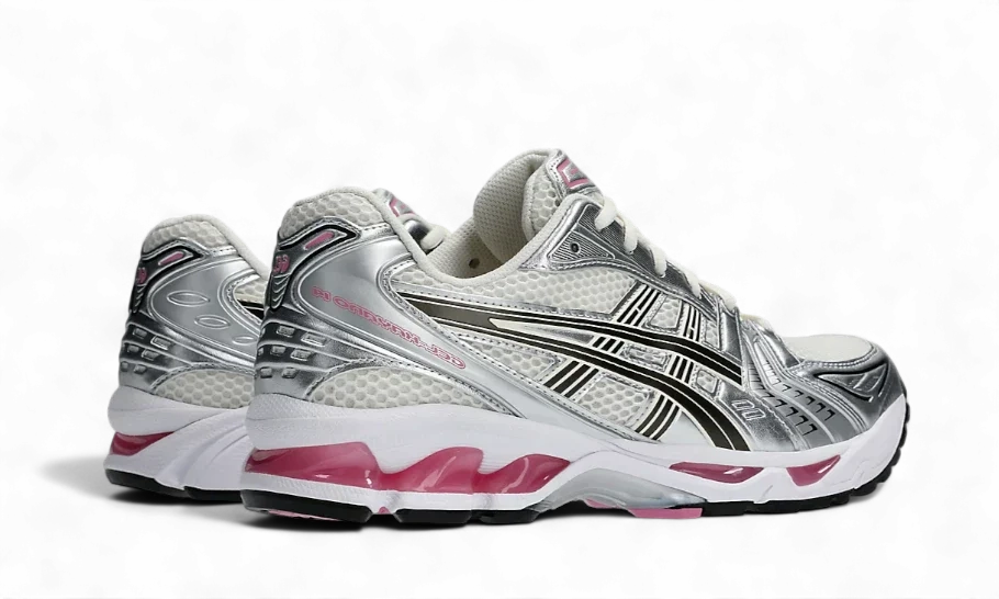Gel-Kayano 14 Cream Sweet Pink running flexibility training stability - feature shoes