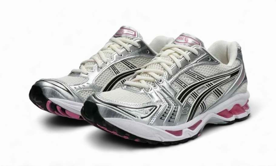 Elastic Material running shoes with padded tongues Gel-Kayano 14 Cream Sweet Pink