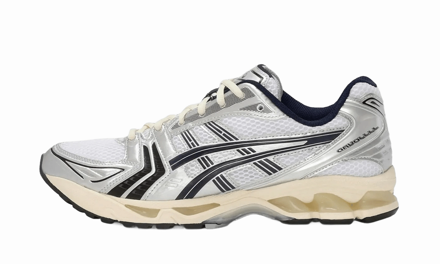 Gel-Kayano 14 JJJJound White Silver Black arch - support running shoes hiker shoes