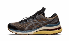 Gel-Kayano 28 Anthracite Antique Gold Padded Tongue Impressive shock absorption