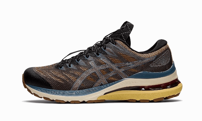 Gel-Kayano 28 Anthracite Antique Gold Padded Tongue Impressive shock absorption