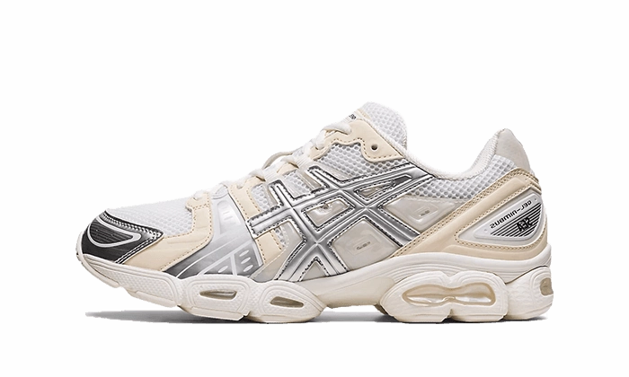 Maximum Stability rock - climbing running shoes Gel-Nimbus 9 Wind And Sea White Silver