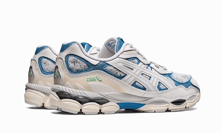 Gel-NYC White Dolphin Blue consistent - quality running with dog shoes