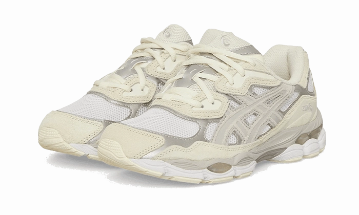Gel-NYC White Oyster Grey machine - washable running option running in a marina area shoes