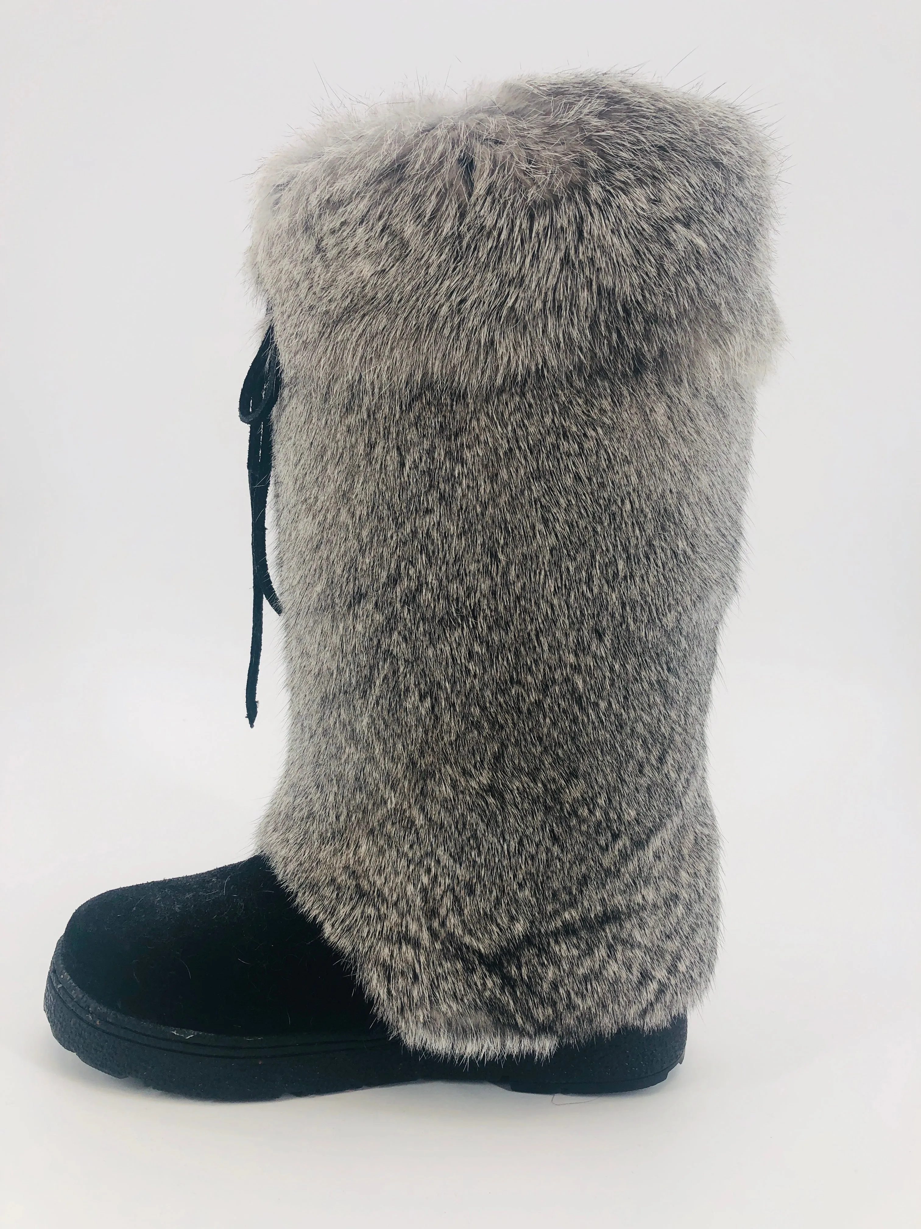 Genuine Rabbit Fur Boots - 2 Colors