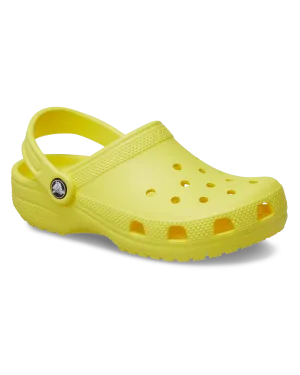 Girls Classic Clogs in Cyber Yellow