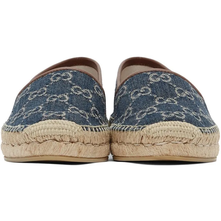Gucci Blue Denim GG Espadrilles