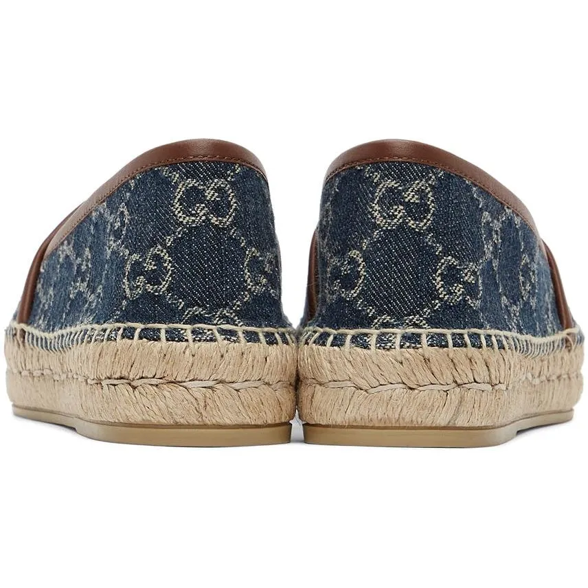 Gucci Blue Denim GG Espadrilles
